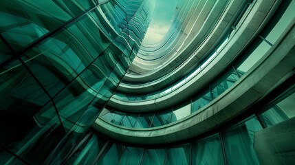 Obraz premium Abstract architectural details in a futuristic city AI generated illustration