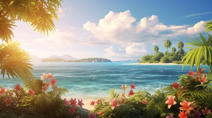 Summer tropical background.