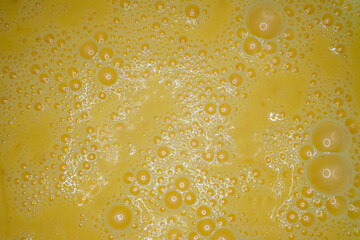 Egg nog bubbles textured