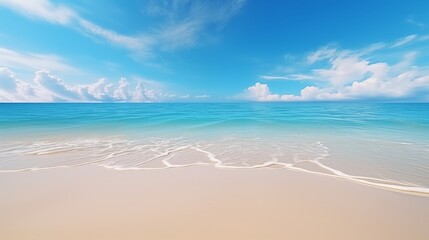 Summer vacation, tropical beach with blue sky and sea for relaxation, panoramic beach background,...