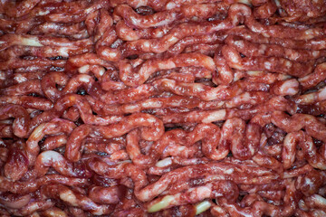 Minced meat textured
