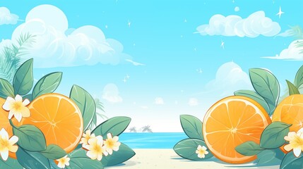 Summer vibes pictures - summer illustrations series - Summer background wallpaper.