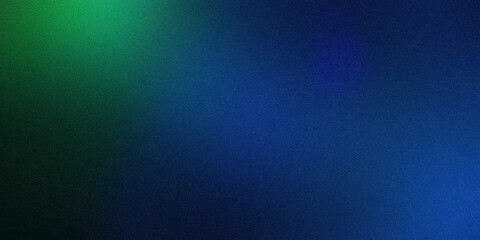 Dynamic multicolored grainy blurred abstract ultrawide pixel modern tech dark blue green turquoise azure ultramarine gray gradient exclusive background. Ideal for design, banners, wallpapers