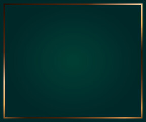 dark green background with luxury golden border looks like a frame in medium square size