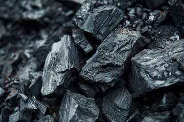 close up of coal chunks