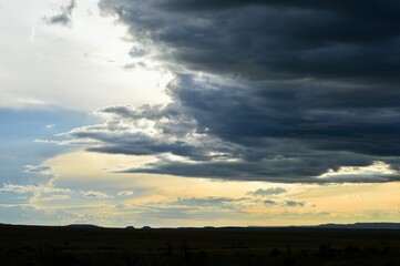 sunset in masai mara, kenya