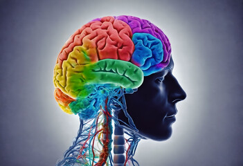 Brain creativity psychology mind - obrazy, fototapety, plakaty