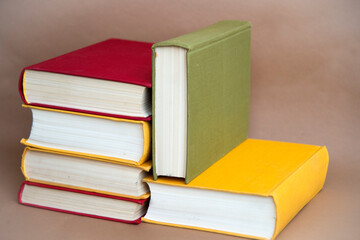 stack of books isolated