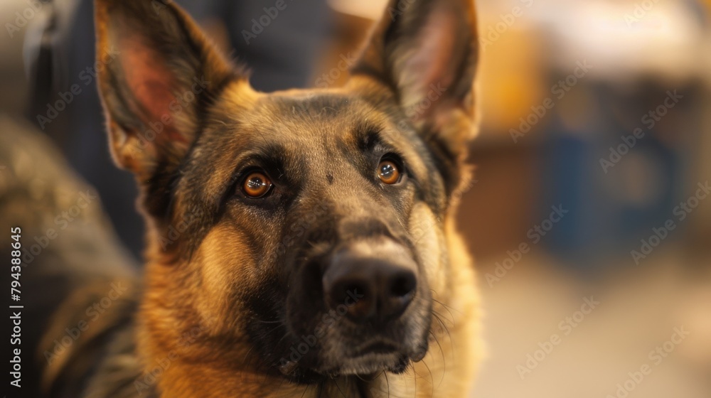 Poster highly trained security dogs assist in detecting potential dangers and threats within the event spac