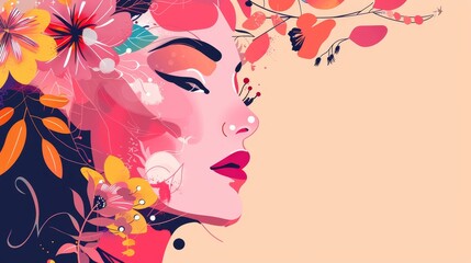 Abstract interpretation of the concept of beauty in a cute style  AI generated illustration