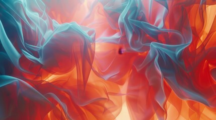Abstract shapes changing and shifting in a mesmerizing display  AI generated illustration - obrazy, fototapety, plakaty