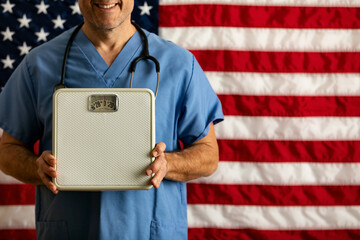 Health: Doctor Holds Traditional Scale