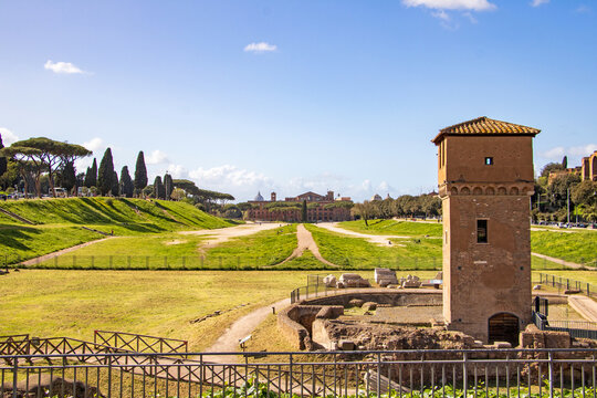 Views of the Circus Maximus in Rome
