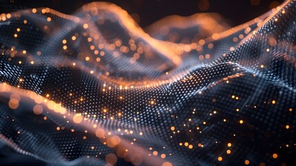 futuristic particles mesh technology background