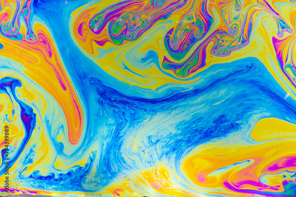 Wall mural psychedelic multicolored background abstract. rainbow colors. patterns background. photo macro shot 