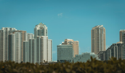 city downtown skyline panorama Brickell miami 