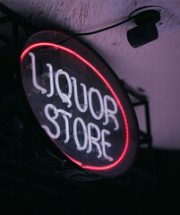neon sign liquor store 