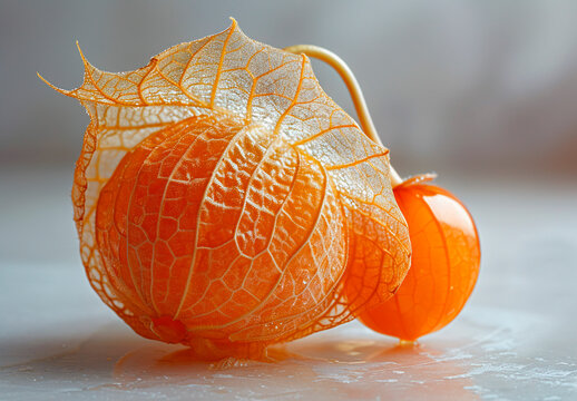 Phisalis isolated in white background. Inca berry. Cape gooseberry.