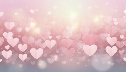 background with bokeh pink hearts