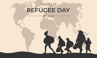 World Refugee Day.Vector illustration.