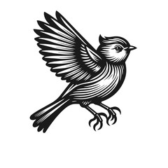 Retro Drongo Bird Silhouettes, Vintage Vector Drongo Illustration, Classic Drongo Silhouettes, intage Drongo Silhouette Art, Black and White Drongo Illustration, Vintage Drongo Silhouette Art