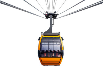 Orange ski gondola