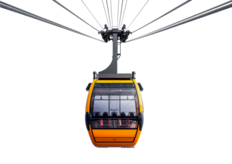 Orange ski gondola
