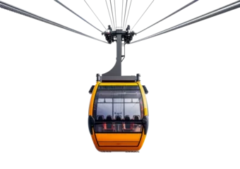 Wandcirkels Gondels Orange ski gondola  © Mr. Stocker