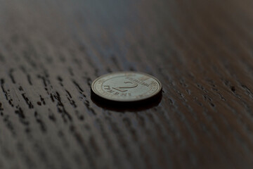 the penny is on the table
