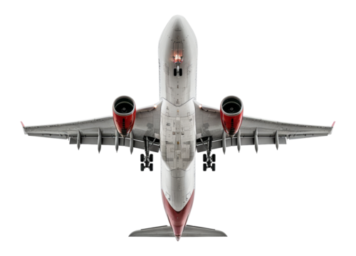 Commercial Airplane Flying Overhead