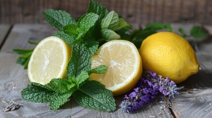Herbal tea blend containing lemon mint and lavender