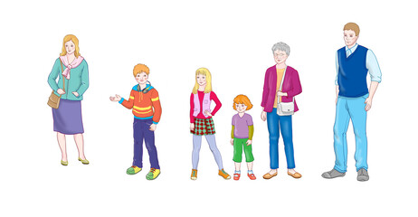 Fototapeta premium group of familie 