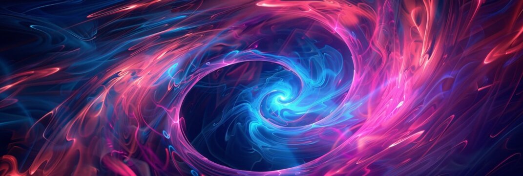 Surreal and futuristic wallpaper with swirling vortexes and pulsating neon colors, captivating the viewer