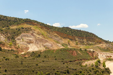 restored clay quarry and mine in spain