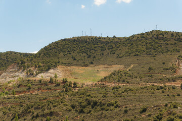 restored clay quarry and mine in spain