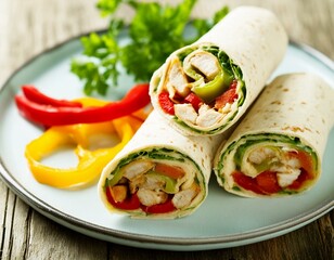 chicken and pepper wrap