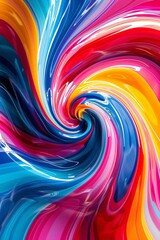 Surreal wallpaper featuring hypnotic swirls and vibrant gradients that captivate the viewer - obrazy, fototapety, plakaty