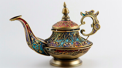 
Decora&ccedil;&atilde;o de l&acirc;mpada Aladdin Europeia Vintage Home Metal Decora&ccedil;&atilde;o Artesanato, fundo branco