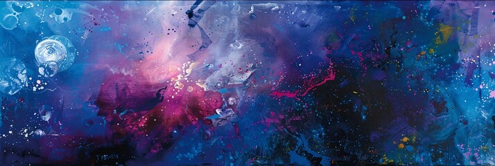 Obraz na płótnie Canvas Delve into an ethereal dreamscape where abstract forms float amidst the vastness of outer space