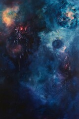 Obraz na płótnie Canvas Delve into an ethereal dreamscape where abstract forms float amidst the vastness of outer space