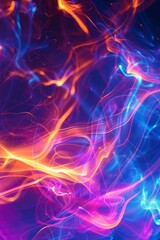 Abstract background with neon colors and dynamic shapes, creating an electrifying visual experience