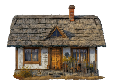 Thatched roof cottage