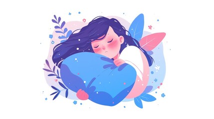 Isolated sleep icon in 2d format for all your design needs