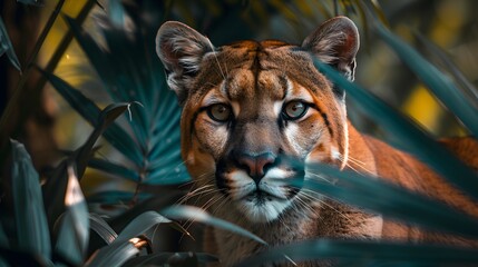 A cougar portrait in the forest wallpaper hd 4k,8k  