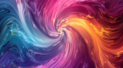 A kaleidoscope of colors swirls together in a hypnotic display, forming an enchanting symphony of fluid gradients.