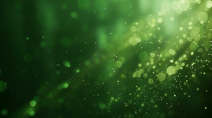 abstract green bokeh background with glitter defocused lights and shadow