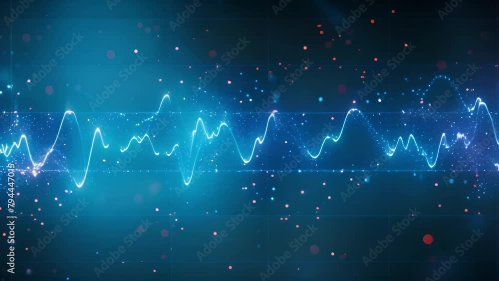 Poster dark background showing sound wave