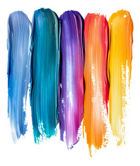 Multicolored paint strokes
