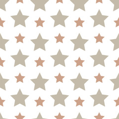 Seamless pattern with stars on white background