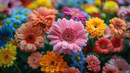 The vibrant colors of nature bouquet